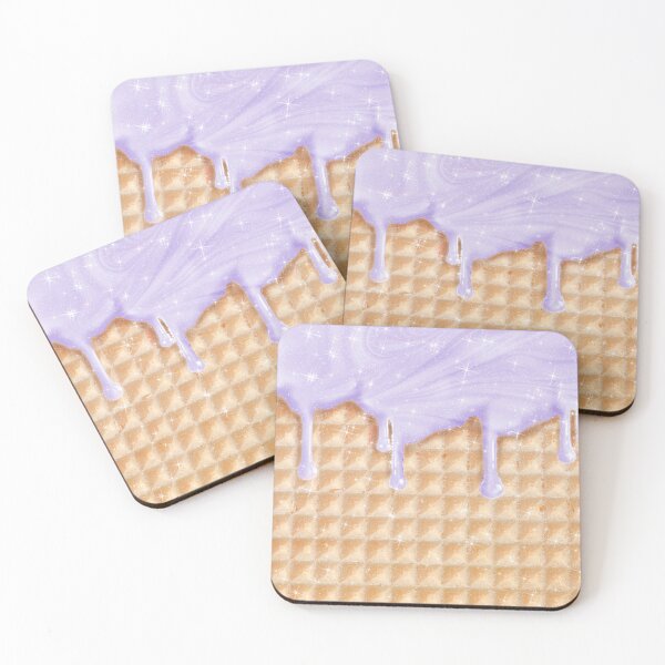 Item preview, Lavender Purple Ice Cream and Waffle Sweet Yummy Pattern designed and sold by Jolly-Yosei.