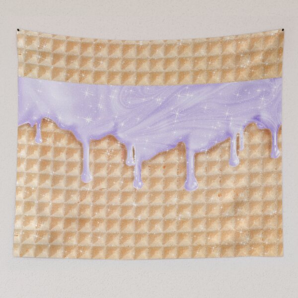 Item preview, Lavender Purple Ice Cream and Waffle Sweet Yummy Pattern designed and sold by Jolly-Yosei.