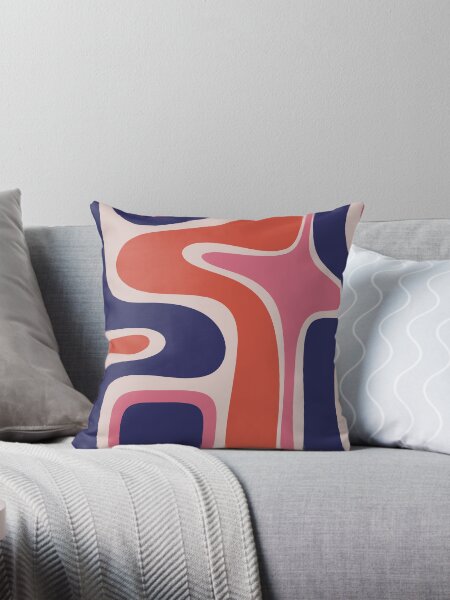 Item preview, Copacetic Retro Abstract Navy Blue Pink Red-Orange designed and sold by kierkegaard.