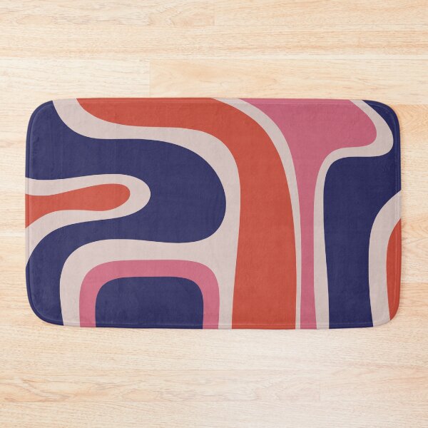 Item preview, Copacetic Retro Abstract Navy Blue Pink Red-Orange designed and sold by kierkegaard.