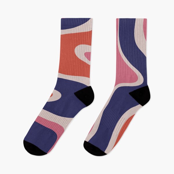 Item preview, Copacetic Retro Abstract Navy Blue Pink Red-Orange designed and sold by kierkegaard.