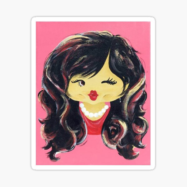 The cheekie girl Sticker