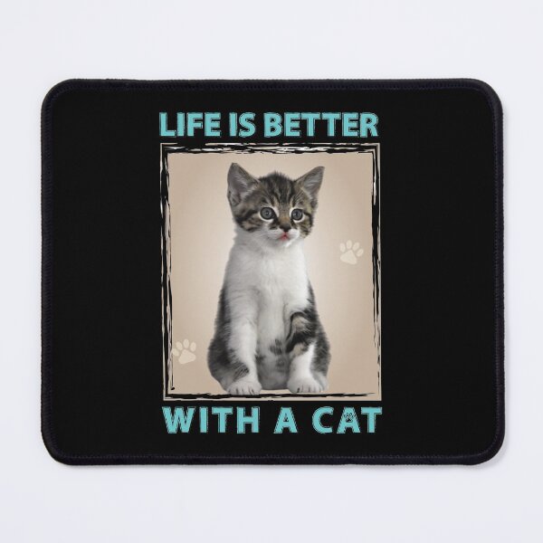 Item preview, Cat pate meow, life is good a cat makes it better, cat holliday designed and sold by Alice-Elgawi.