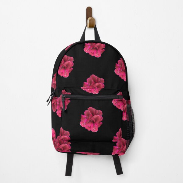 Item preview, A pink filled Geranium (black background) designed and sold by EliSa-1.