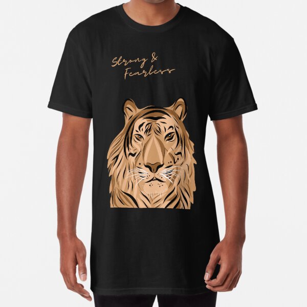 Strong and fearless tiger t shirt design Vector Image