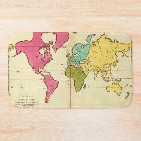 Item preview, Plain Map of the World in 1792 designed and sold by ganje.