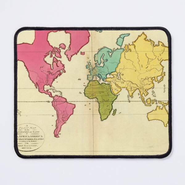 Item preview, Plain Map of the World in 1792 designed and sold by ganje.