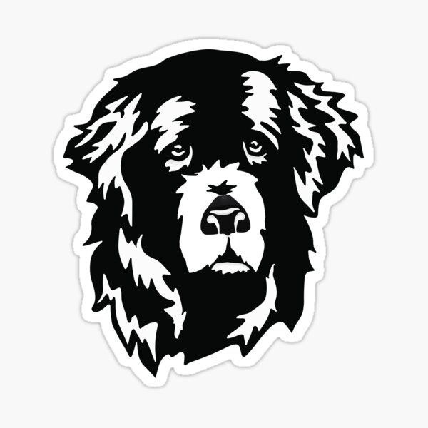 Sweet Newfoundland Dog Face Sticker