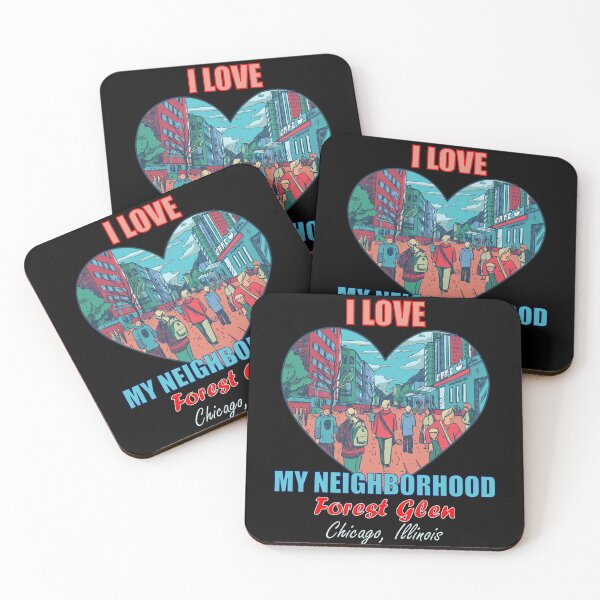 Item preview, I Love My Neighborhood Forest Glen Chicago - Community Pride designed and sold by artfulnotebook.