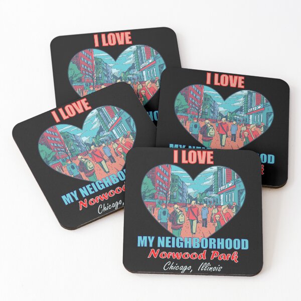 Item preview, I Love My Neighborhood Norwood Park Chicago - Community Pride designed and sold by artfulnotebook.