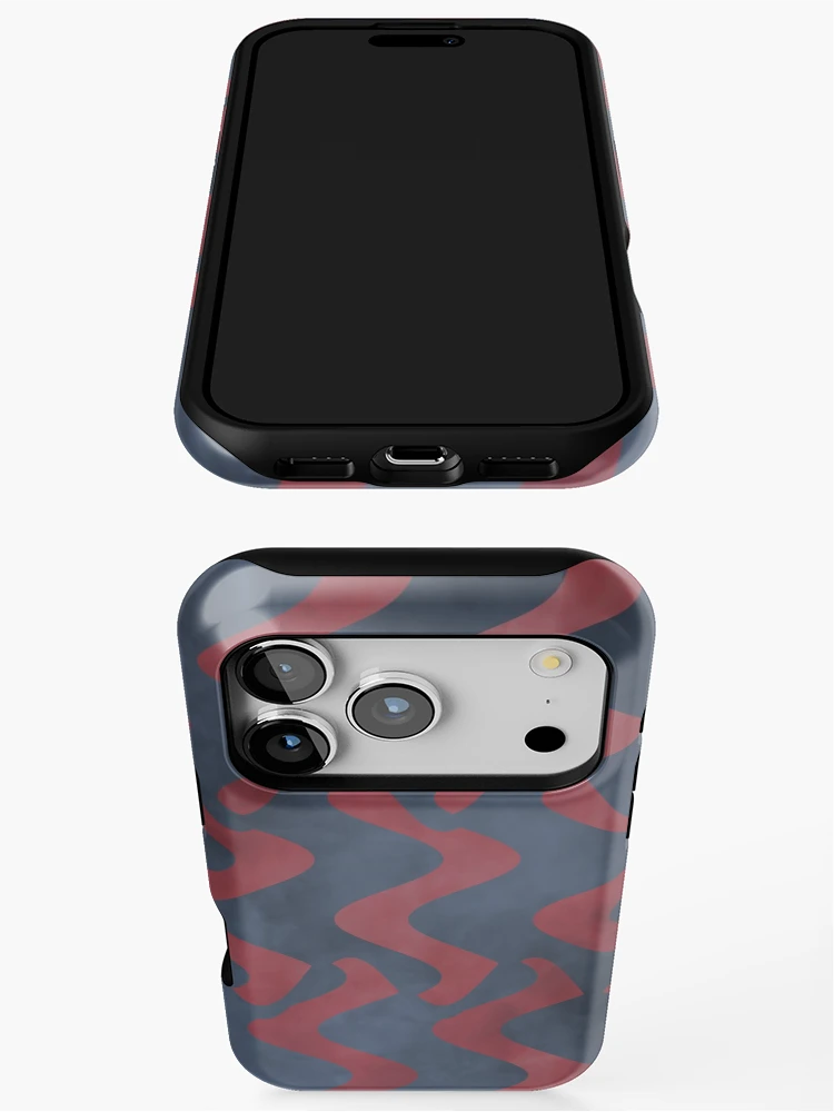 Thumbnail 3 of 4, iPhone Case, Fog n Mist Orange Pattern designed and sold by LRGraphics.