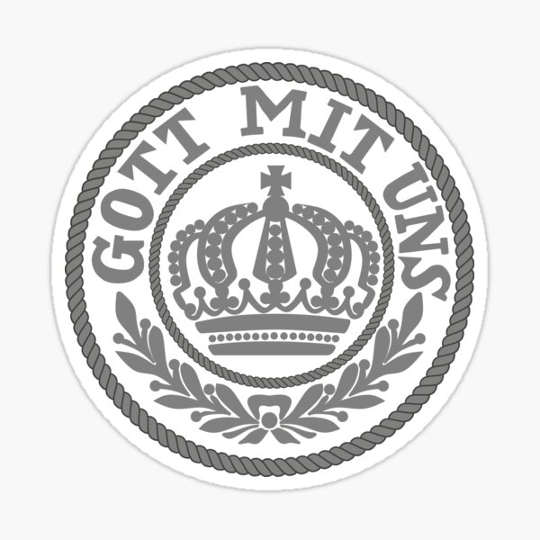 "GOTT MIT UNS SILVER" Sticker for Sale by Devotee1973 | Redbubble