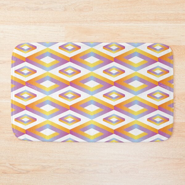 Item preview, PENROSE CUBE V1 Loop Pattern - MULTI-COLOURED #2 on WHITE Background (v1 MC#2 on WHITE) © designed and sold by DesignsByLawerg.