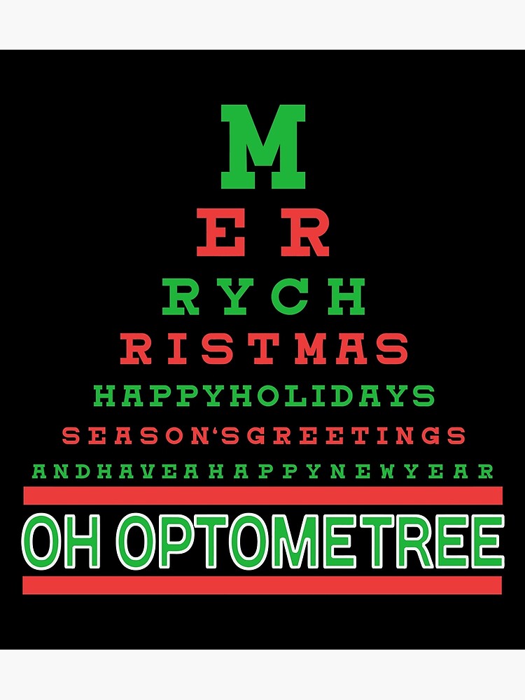 Happy Holidays Corporate Eye Chart Cards