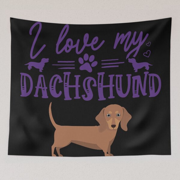 Artikelvorschau, Ich liebe Hunde, Dackel entworfen und verkauft von angelusdark.