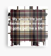 My whole life just flashed before my eyes. I gotta get me a life! Metal Print