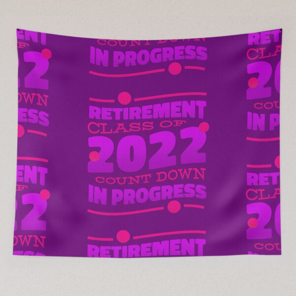 Item preview, retirement countdown retired 2022 funny pink purple designed and sold by Gossip Rag.