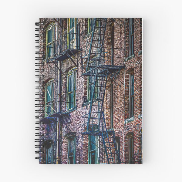 Item preview, alley, architecture, black, brick, building, Details, fire escape, iron, pipes, seattle, stairs, wrought designed and sold by dbvirago.