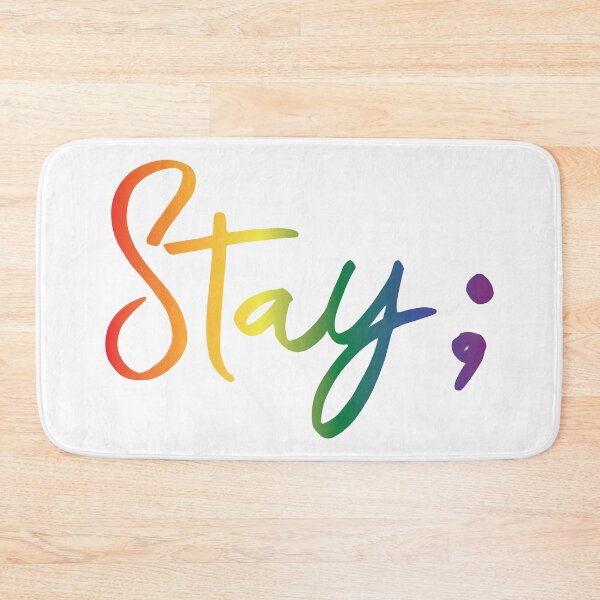 Item preview, Stay suicide prevention awareness semi-colon designed and sold by Lori P.