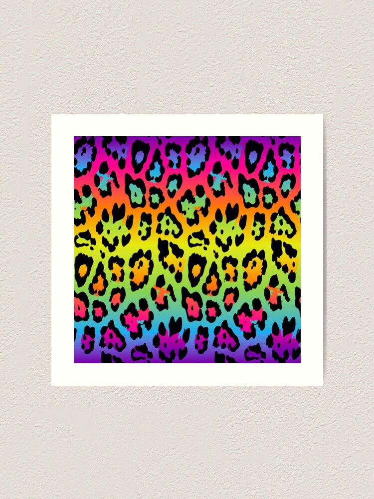 Rainbow Leopard Print Art Print for Sale by surprise-to-me