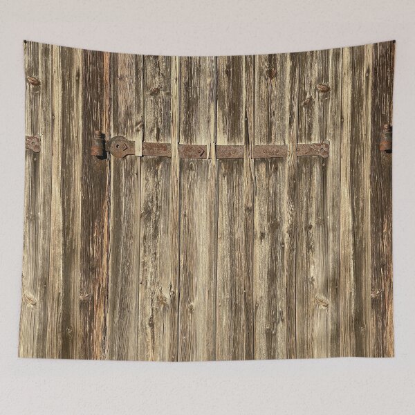 Item preview, Vintage Brown Wooden Door Country Life Aesthetic designed and sold by TheCozyCottage.