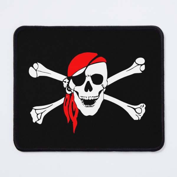 Aperçu de l'œuvre DRAPEAU PIRATE ET CROSS BONES (grande image) créée et vendue par DewDropDesigns.