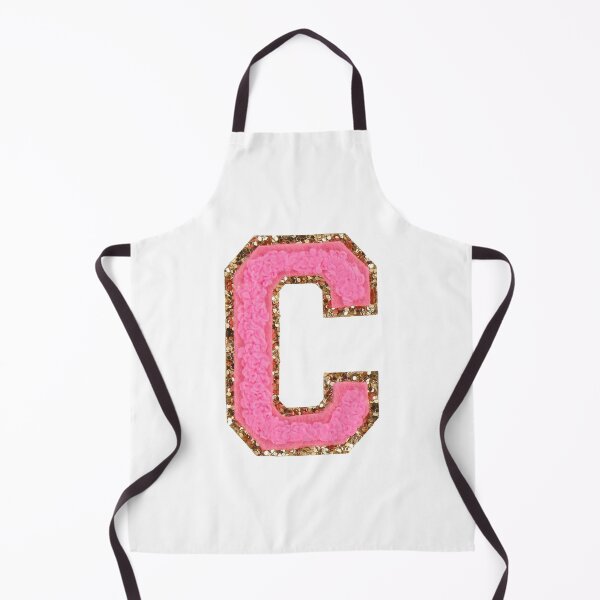Item preview, C - Bubblegum Glitter Varsity Letter Patches on White designed and sold by Monograms Ultd.