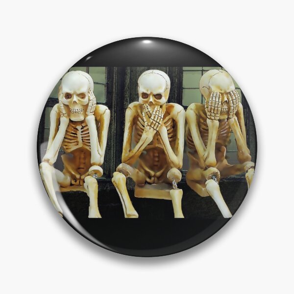 Item preview, Funny Skeleton Threesome Hear No Evil See No Evil Speak No Evil designed and sold by StormyMuse.