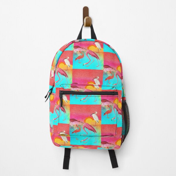Item preview, Retro Pop Art Colourful Flamingo and Friends designed and sold by TheKingdomAttic.