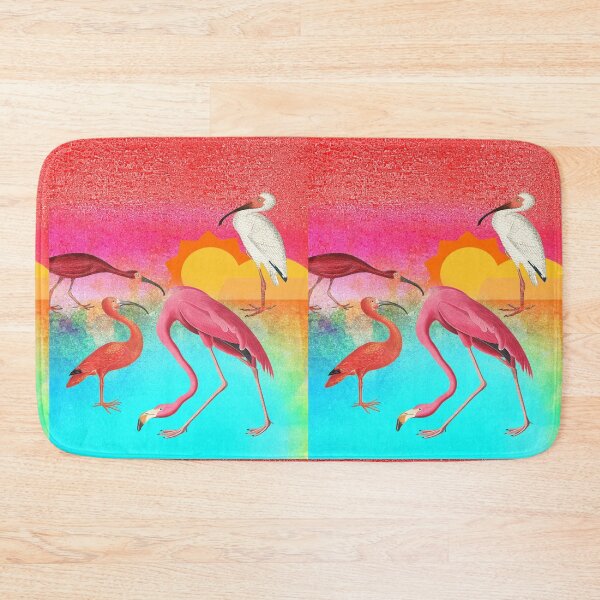 Item preview, Retro Pop Art Colourful Flamingo and Friends  designed and sold by TheKingdomAttic.