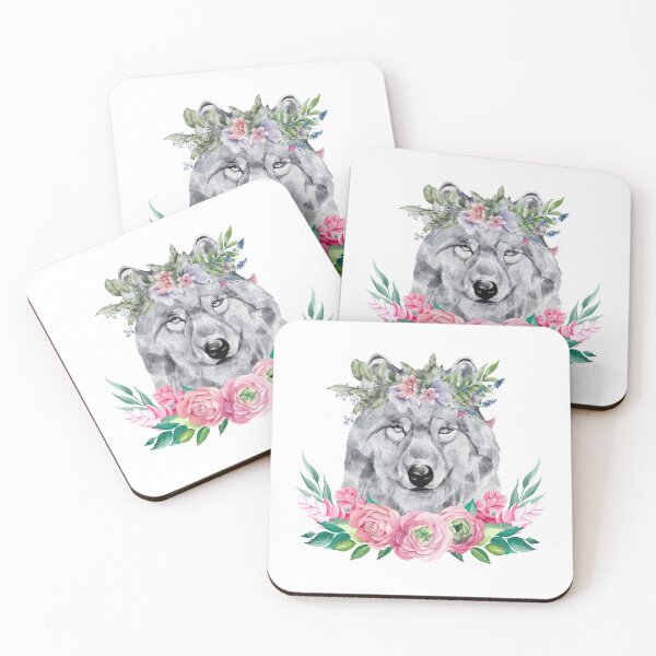 Item preview, Cute Watercolor Wolf designed and sold by PinkPerfect.