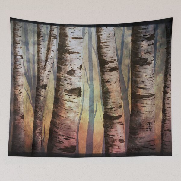 Item preview, Colorful Birch Trees designed and sold by SistersInArtN.