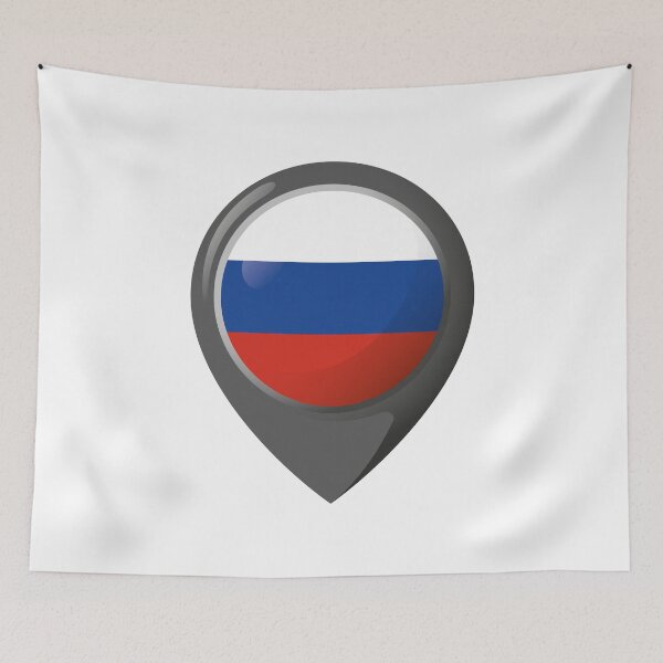 Item preview, Icon representing location pin with the flag of Russia. Ideal for catalogs of institutional materials and geography designed and sold by LucianoCosmo.