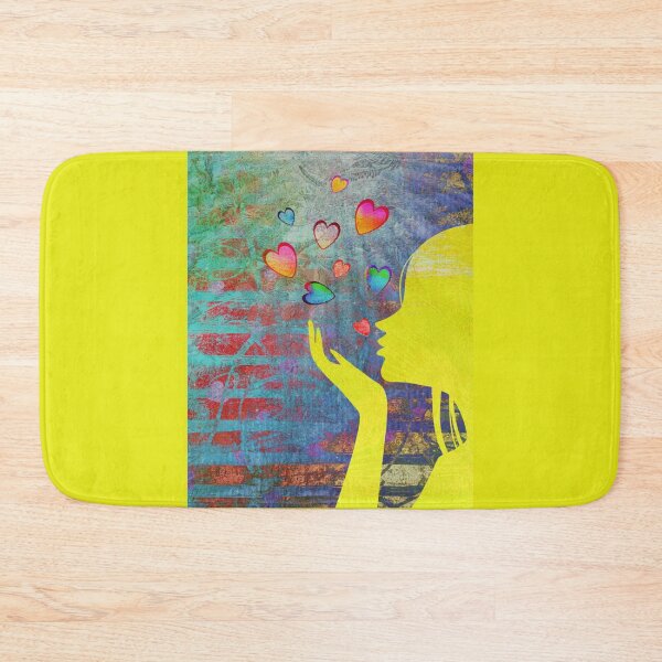 Item preview, Retro Pop Art Lady Heart kisses Graffiti Style Background designed and sold by TheKingdomAttic.