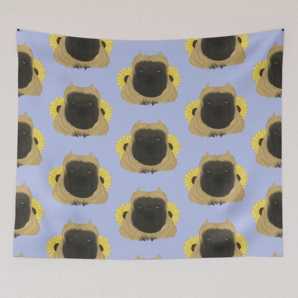Item preview, Fawn American Bully with Sunflowers designed and sold by Ashley Gagnon.