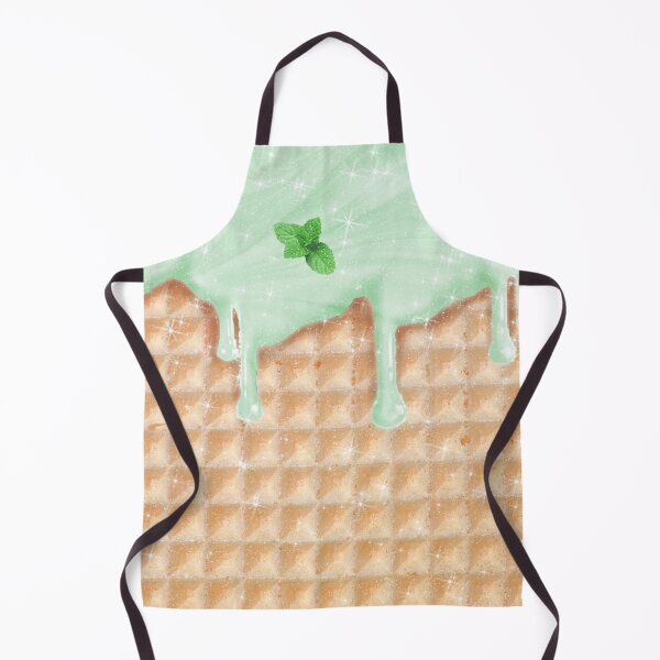Item preview, Green Mint Ice Cream and Waffle Sweet Yummy Pattern designed and sold by Jolly-Yosei.