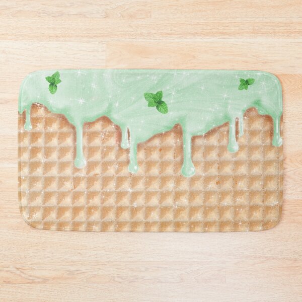 Item preview, Green Mint Ice Cream and Waffle Sweet Yummy Pattern designed and sold by Jolly-Yosei.