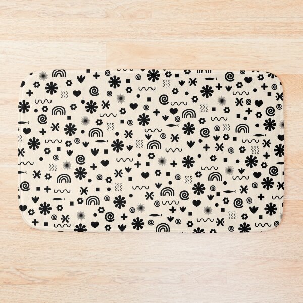 Item preview, Miscellany Pattern in Black and Almond Cream designed and sold by kierkegaard.