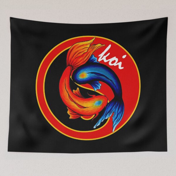 Item preview, Red And Black Koi Carps Hand Drawn designed and sold by ahmedsaulorez.