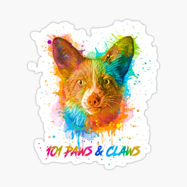 Vista previa del artículo con la obra «Grogu el zorro», diseñado y vendido por 101PawsAndClaws.