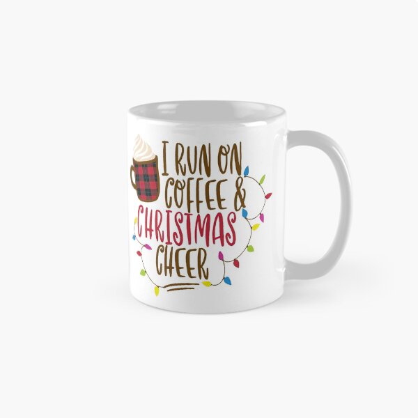 Item preview, I Run on Coffee and Christmas Cheer, Christmas design, Christmas, Coffee design, Coffee designed and sold by graphic-genie.