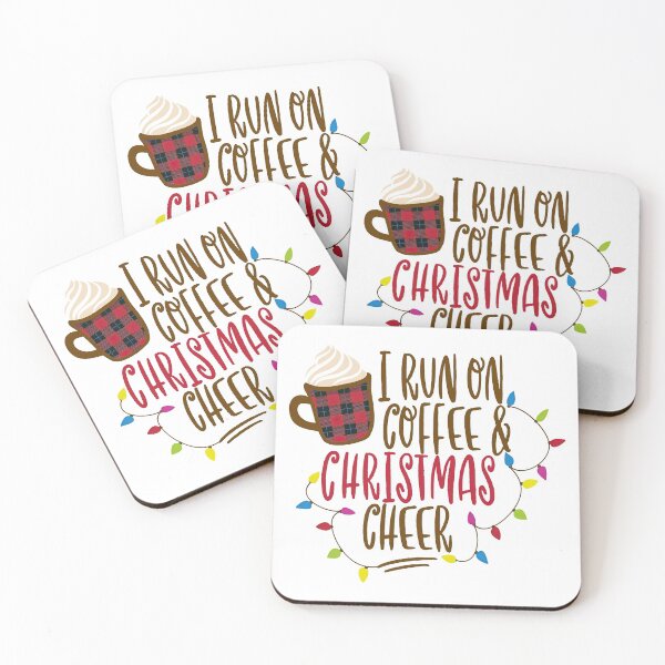 Item preview, I Run on Coffee and Christmas Cheer, Christmas design, Christmas, Coffee design, Coffee designed and sold by graphic-genie.