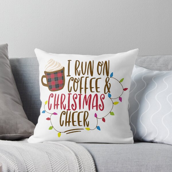 Item preview, I Run on Coffee and Christmas Cheer, Christmas design, Christmas, Coffee design, Coffee designed and sold by graphic-genie.
