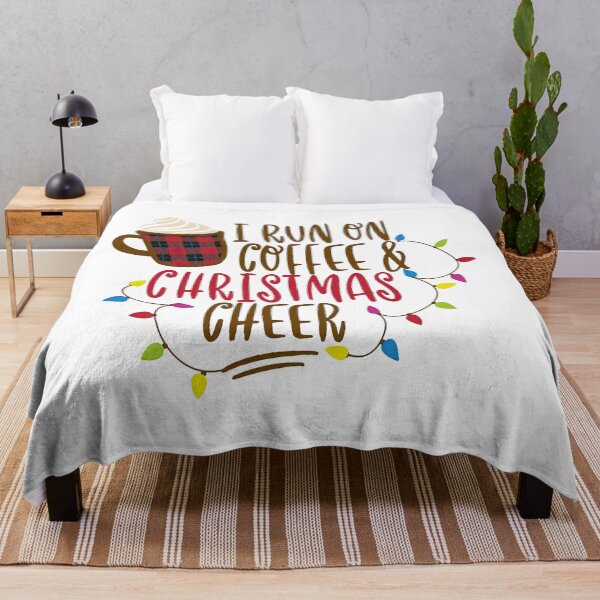 Item preview, I Run on Coffee and Christmas Cheer, Christmas design, Christmas, Coffee design, Coffee designed and sold by graphic-genie.