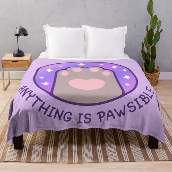 Item preview, Anything is Pawsible Cute Cat Paw Saying designed and sold by AweSoMe Shirts.