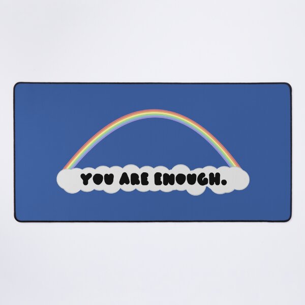 Item preview, Rainbow Positivity: Enough (Black Text) designed and sold by SimplyPride.