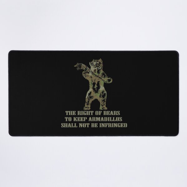 Item preview, Second Amendment Armed Standing Bear With Armadillo Club designed and sold by BeeZBeez.