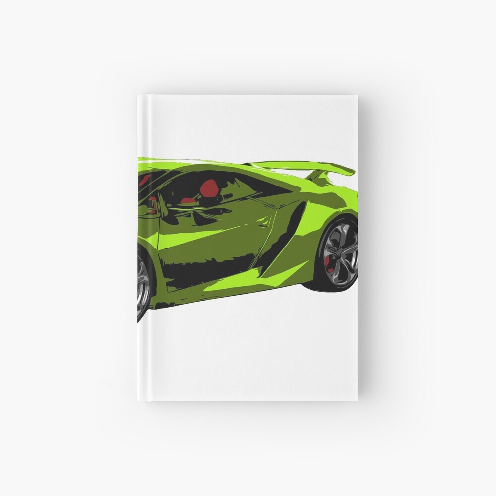 Cuaderno de espiral «Lamborghini Sesto Elemento - Verde brillante» de  Stoked-on-Carz | Redbubble