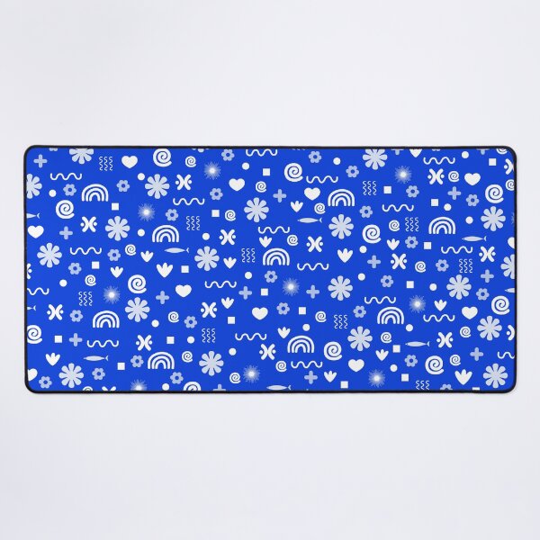 Item preview, Miscellany Pattern in Royal Blue, Light Blue, and White designed and sold by kierkegaard.