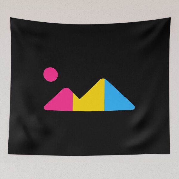 Item preview, Moon And Mountains. Pansexual Pride Flag. Pansexual Pride designed and sold by Subtle Pride Shop.